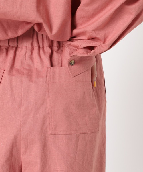 U by SPICK&SPAN(ユーバイスピックアンドスパン)の「リネンシャツオールインワン◆(サロペット/オーバーオール・レディース・ベージュ/ピンク・FREE)」の14枚目の写真