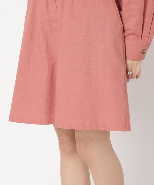 U by SPICK&SPAN(ユーバイスピックアンドスパン)の「リネンシャツオールインワン◆(サロペット/オーバーオール・レディース・ベージュ/ピンク・FREE)」の19枚目の写真