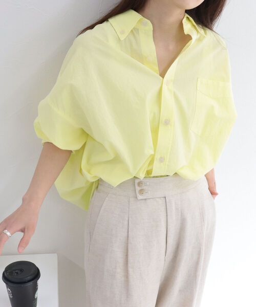 fredy repit（フレディレピ）の「DADDYシャツ（シャツ/ブラウス・レディース・オフホワイト/イエロー/サックスブルー/ピンク・38）」の4枚目の写真