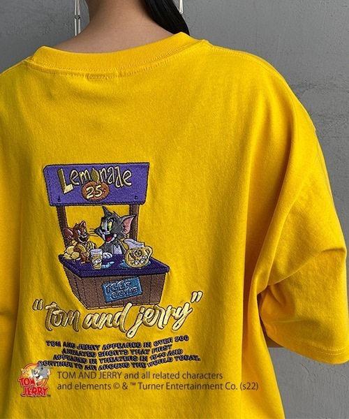 B ONE SOUL（ビーワンソウル）の「【WEB限定】[SEQUENCE BY B-ONE-SOUL/シークエンス] トムとジェリー LEMONADE SHOP バック刺繍Tシャツ（Tシャツ/カットソー・レディース・ホワイト/ブラック/イエロー・M/L/XL）」の10枚目の写真