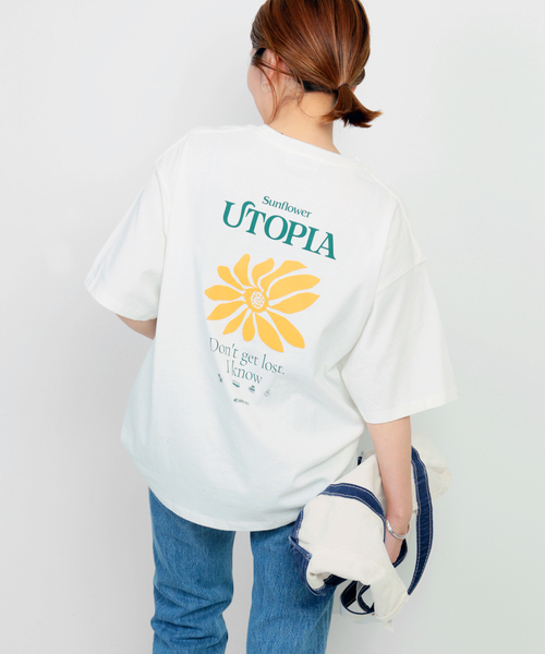 JOURNAL STANDARD(ジャーナルスタンダード)の「【MISHIMA MART/ミシママート】ユートピア クルーネック Tシャツ(Tシャツ/カットソー・メンズ・ブルー/コバルトブルー/イエロー/イエロー系その他・MEDIUM/LARGE/X-LARGE)」の3枚目の写真
