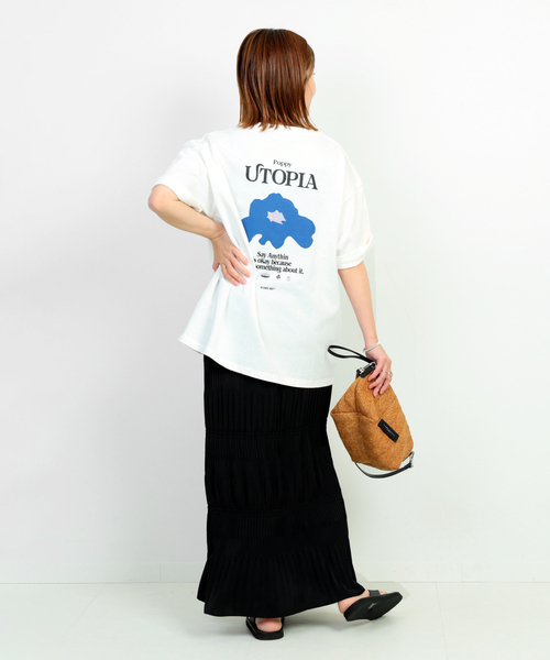 JOURNAL STANDARD(ジャーナルスタンダード)の「【MISHIMA MART/ミシママート】ユートピア クルーネック Tシャツ(Tシャツ/カットソー・メンズ・ブルー/コバルトブルー/イエロー/イエロー系その他・MEDIUM/LARGE/X-LARGE)」の5枚目の写真