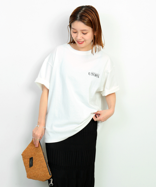 JOURNAL STANDARD(ジャーナルスタンダード)の「【MISHIMA MART/ミシママート】ユートピア クルーネック Tシャツ(Tシャツ/カットソー・メンズ・ブルー/コバルトブルー/イエロー/イエロー系その他・MEDIUM/LARGE/X-LARGE)」の7枚目の写真