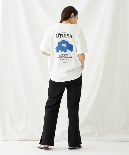 JOURNAL STANDARD(ジャーナルスタンダード)の「【MISHIMA MART/ミシママート】ユートピア クルーネック Tシャツ(Tシャツ/カットソー・メンズ・ブルー/コバルトブルー/イエロー/イエロー系その他・MEDIUM/LARGE/X-LARGE)」の8枚目の写真