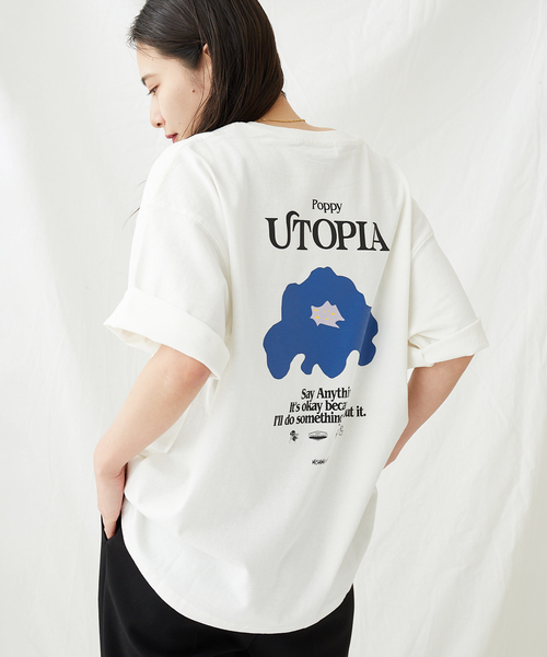 JOURNAL STANDARD(ジャーナルスタンダード)の「【MISHIMA MART/ミシママート】ユートピア クルーネック Tシャツ(Tシャツ/カットソー・メンズ・ブルー/コバルトブルー/イエロー/イエロー系その他・MEDIUM/LARGE/X-LARGE)」の9枚目の写真