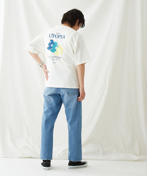 JOURNAL STANDARD(ジャーナルスタンダード)の「【MISHIMA MART/ミシママート】ユートピア クルーネック Tシャツ(Tシャツ/カットソー・メンズ・ブルー/コバルトブルー/イエロー/イエロー系その他・MEDIUM/LARGE/X-LARGE)」の12枚目の写真