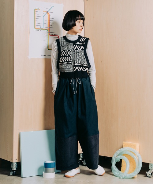 sneeuw（スニュウ）の「コーデュロイmixワイドパンツ（その他パンツ 