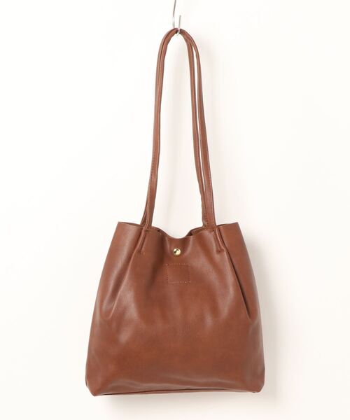 Legato Largo（レガートラルゴ）の「Legato Largo レガートラルゴ  / さくっと使える シンプルな お気軽 ミニ トートバッグ / LG-E1241（トートバッグ・レディース・ブラック/ダークグリーン/ブラウン/ピンク/シルバー/ミント/レオパード・ONESIZE）」の8枚目の写真