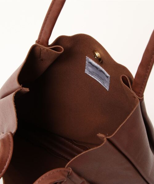 Legato Largo（レガートラルゴ）の「Legato Largo レガートラルゴ  / さくっと使える シンプルな お気軽 ミニ トートバッグ / LG-E1241（トートバッグ・レディース・ブラック/ダークグリーン/ブラウン/ピンク/シルバー/ミント/レオパード・ONESIZE）」の10枚目の写真