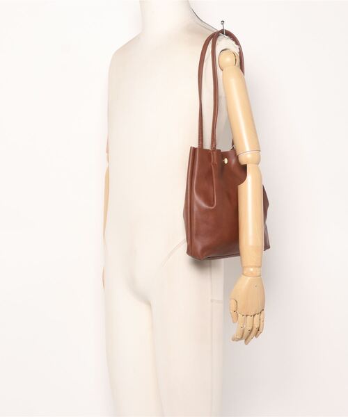 Legato Largo（レガートラルゴ）の「Legato Largo レガートラルゴ  / さくっと使える シンプルな お気軽 ミニ トートバッグ / LG-E1241（トートバッグ・レディース・ブラック/ダークグリーン/ブラウン/ピンク/シルバー/ミント/レオパード・ONESIZE）」の17枚目の写真