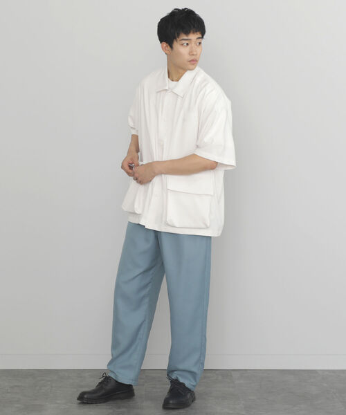 BEAMS HEART(ビームスハート)の「BEAMS HEART / ポリエステル リップストップ BDUシャツ(シャツ/ブラウス・メンズ・オフホワイト/ブルー系その他・SMALL/MEDIUM/LARGE)」の3枚目の写真