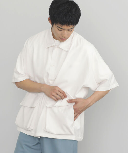 BEAMS HEART(ビームスハート)の「BEAMS HEART / ポリエステル リップストップ BDUシャツ(シャツ/ブラウス・メンズ・オフホワイト/ブルー系その他・SMALL/MEDIUM/LARGE)」の5枚目の写真