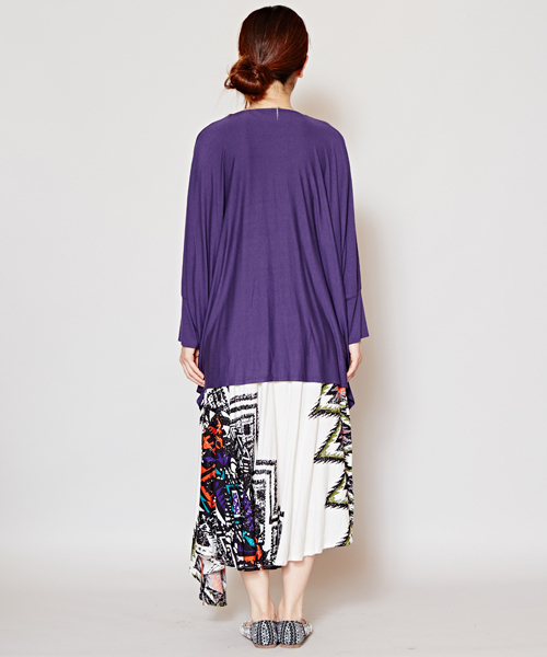 チャイハネ（チャイハネ）の「【チャイハネ】カットソードレープトップス（Tシャツ/カットソー・レディース・ターコイズブルー/ホワイト/オレンジ/キャメル/ブラック/ブルー/パープル/カーキ・FREE）」の17枚目の写真