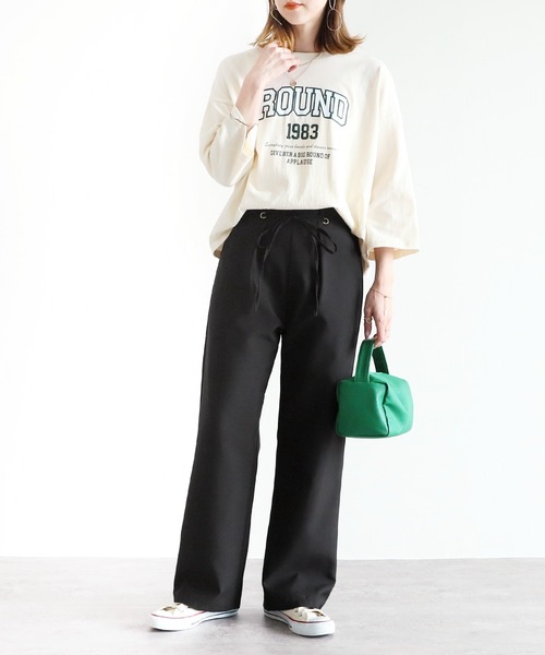 reca(レカ)の「ハトメ使いタックパンツ(その他パンツ・レディース・アイボリー/ブラック/ブルー・M)」の15枚目の写真