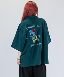Limited Line Naive Magic | 【a】ナチュラルストレッチポリエステル半袖スカシャツ龍/VIET-NAM(シャツ/ブラウス)