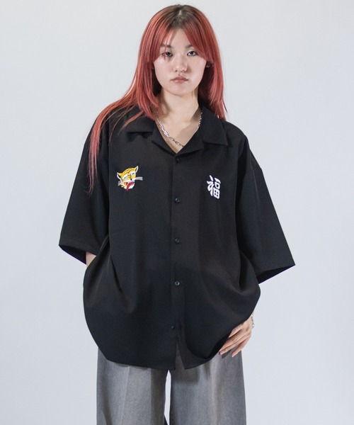 Limited Line Naive Magic(リミテッドラインナイーブマジック)の「【a】ナチュラルストレッチポリエステル半袖スカシャツ龍/VIET-NAM(シャツ/ブラウス・メンズ・ホワイト/ブラック/ブルー/グリーン/ブラック系その他/グリーン系その他・MEDIUM/LARGE)」の8枚目の写真