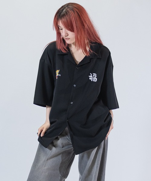 Limited Line Naive Magic(リミテッドラインナイーブマジック)の「【a】ナチュラルストレッチポリエステル半袖スカシャツ龍/VIET-NAM(シャツ/ブラウス・メンズ・ホワイト/ブラック/ブルー/グリーン/ブラック系その他/グリーン系その他・MEDIUM/LARGE)」の9枚目の写真