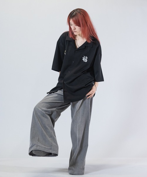 Limited Line Naive Magic(リミテッドラインナイーブマジック)の「【a】ナチュラルストレッチポリエステル半袖スカシャツ龍/VIET-NAM(シャツ/ブラウス・メンズ・ホワイト/ブラック/ブルー/グリーン/ブラック系その他/グリーン系その他・MEDIUM/LARGE)」の12枚目の写真