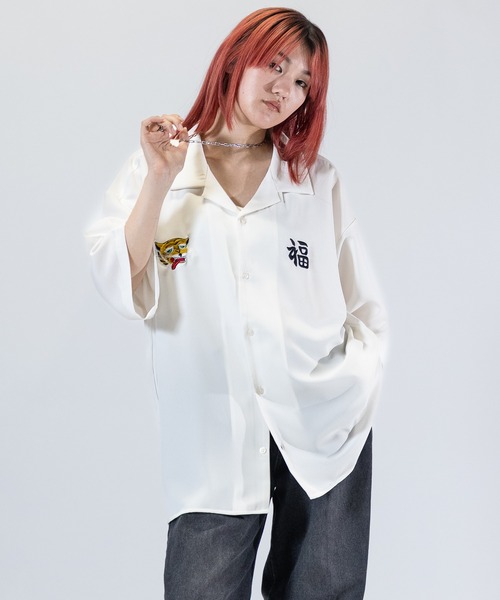 Limited Line Naive Magic(リミテッドラインナイーブマジック)の「【a】ナチュラルストレッチポリエステル半袖スカシャツ龍/VIET-NAM(シャツ/ブラウス・メンズ・ホワイト/ブラック/ブルー/グリーン/ブラック系その他/グリーン系その他・MEDIUM/LARGE)」の15枚目の写真