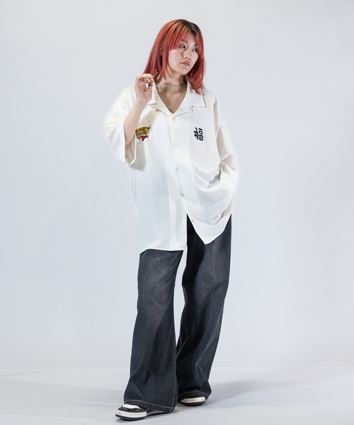 Limited Line Naive Magic(リミテッドラインナイーブマジック)の「【a】ナチュラルストレッチポリエステル半袖スカシャツ龍/VIET-NAM(シャツ/ブラウス・メンズ・ホワイト/ブラック/ブルー/グリーン/ブラック系その他/グリーン系その他・MEDIUM/LARGE)」の19枚目の写真