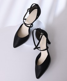 PourVous | クロスストラップヒールパンプス フォーマル オケージョン 結婚式 二次会 同窓会(パンプス)