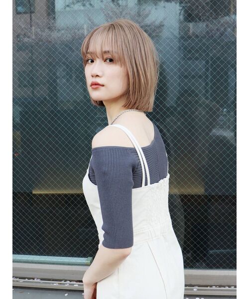 MURUA（ムルーア）の「アシメショルダーMIXリブニット（ニット/セーター・レディース・ホワイト/ブラック/グレー/ブルー・FREE）」の8枚目の写真