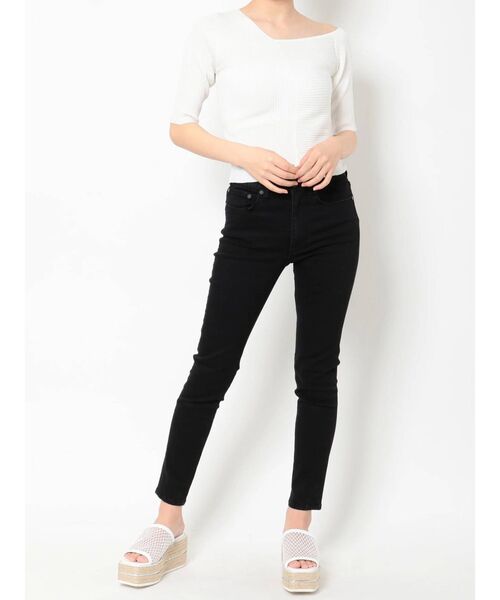 MURUA（ムルーア）の「アシメショルダーMIXリブニット（ニット/セーター・レディース・ホワイト/ブラック/グレー/ブルー・FREE）」の22枚目の写真