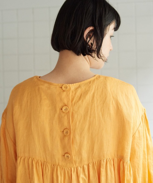 bulle de savon（ビュルデサボン）の「○60リネン チュニック