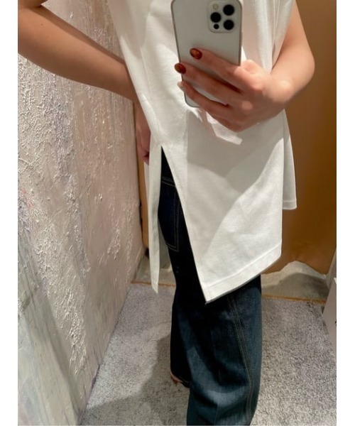 THROW by SLY(スローバイスライ)の「THROW JW CURVE SEAM TAPERED PT-A ジャストウエスト テーパード デニム パンツ(デニムパンツ・レディース・ブルー・1/0/2)」の20枚目の写真