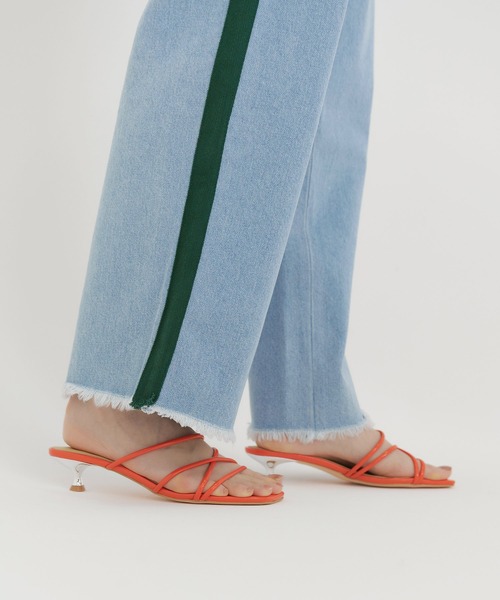 TINA：JOJUN（ティーナジョジュン）の「チェーンアンクレット付き ストラップサンダル TINA：JOJUN（サンダル・レディース・ホワイト/ブラック/オレンジ・S/M/L）」の9枚目の写真