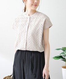 URBAN RESEARCH Sonny Label | バンドカラーコットンレースシャツ(シャツ/ブラウス)