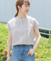 URBAN RESEARCH Sonny Label | バンドカラーコットンレースシャツ(シャツ/ブラウス)