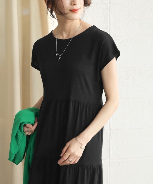 Bou Jeloud（ブージュルード）の「【WEB限定】カットティアードワンピース（ワンピース・レディース・チャコールグレー/ブラック/ブラウン/レッド・FREE）」の15枚目の写真