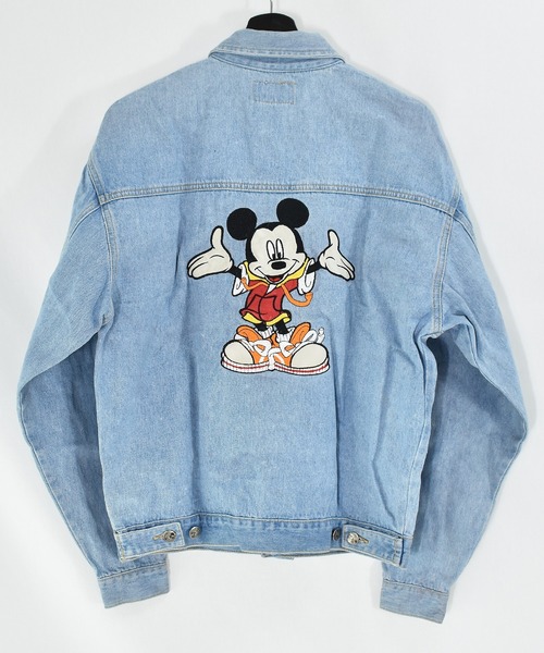 90s OLD Mickey デニムジャケット vintage ミッキー 古着 90年代 MICKEY&CO. MICKEY MOUSE ミッキーマウス バック