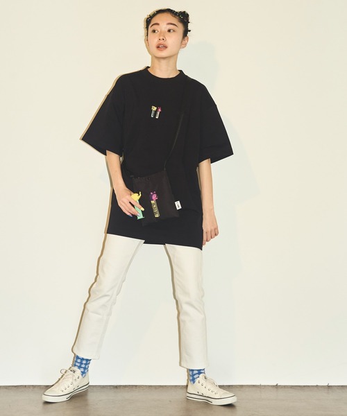 ear PAPILLONNER（イアパピヨネ）の「”PEZ(ペッツ)×ear"  刺繍ミニポシェット/ミニショルダーバッグ　ZOO（ショルダーバッグ・レディース・ブラック/ベージュ・FREE）」の17枚目の写真