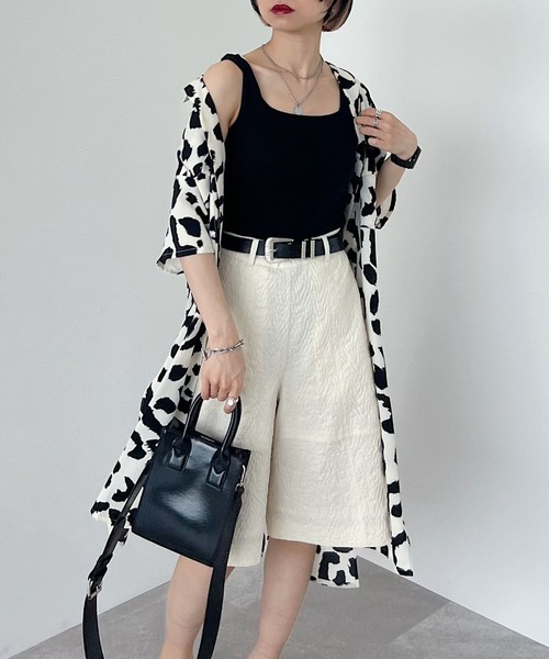 PAGEBOY（ページボーイ）の「CORE / ブラッシュアニマル柄シャツ（シャツ/ブラウス・レディース・オフホワイト/ブラック・FREE）」の5枚目の写真