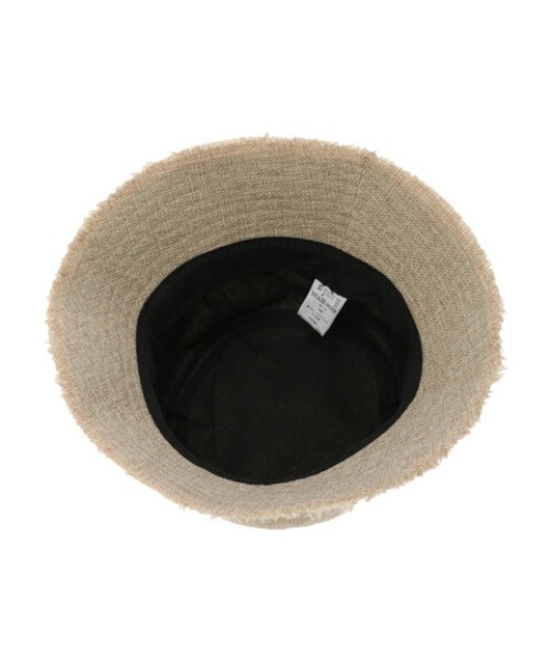 Green　Parks（グリーンパークス）の「・雑材風フリンジハット（ハット・レディース・ベージュ/ブラック・FREE）」の7枚目の写真