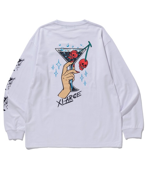 XLARGE（エクストララージ）の「COCKTAIL LOGO L/S TEE（Tシャツ/カットソー・メンズ・ブラック/ホワイト/パープル・S/XL/M/L）」の11枚目の写真