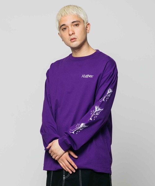 XLARGE（エクストララージ）の「COCKTAIL LOGO L/S TEE（Tシャツ/カットソー・メンズ・ブラック/ホワイト/パープル・S/XL/M/L）」の14枚目の写真