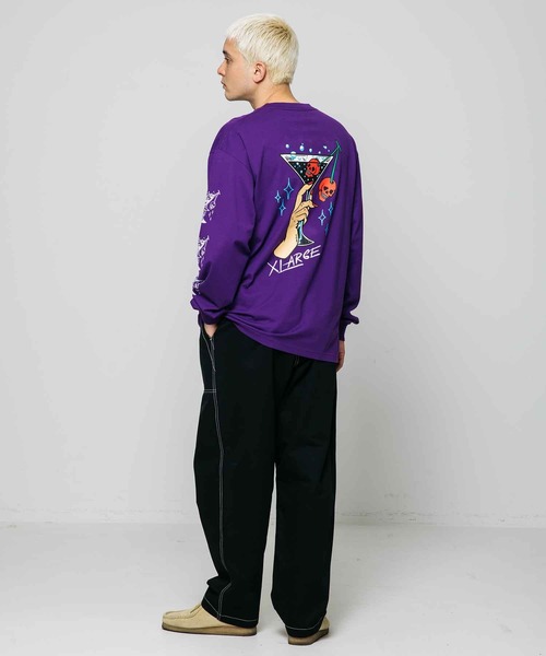 XLARGE（エクストララージ）の「COCKTAIL LOGO L/S TEE（Tシャツ/カットソー・メンズ・ブラック/ホワイト/パープル・S/XL/M/L）」の22枚目の写真