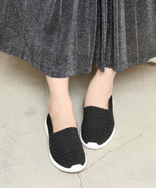 セール】軽量メッシュストレッチスリッポン（スリッポン）｜Fin