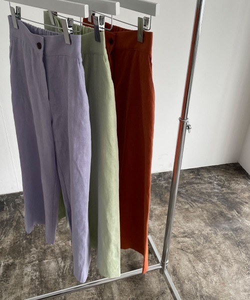 marjour（マージュール）の「LINEN COLOR PANTS（スラックス・レディース・パープル/オレンジ/ミント・M）」の4枚目の写真