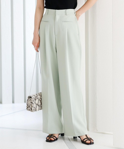 KOBE LETTUCE(コウベレタス)の「ハイウエストストレートパンツ(その他パンツ・レディース・サックスブルー/ミント/ピンク/パープル・M/S)」の2枚目の写真