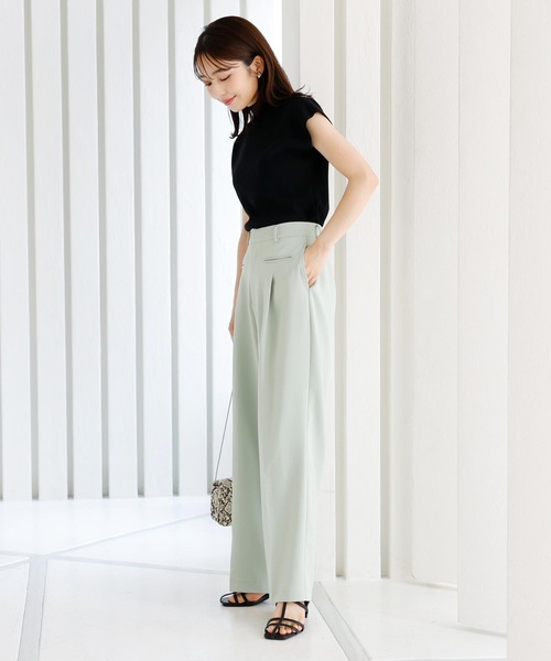 KOBE LETTUCE(コウベレタス)の「ハイウエストストレートパンツ(その他パンツ・レディース・サックスブルー/ミント/ピンク/パープル・M/S)」の8枚目の写真