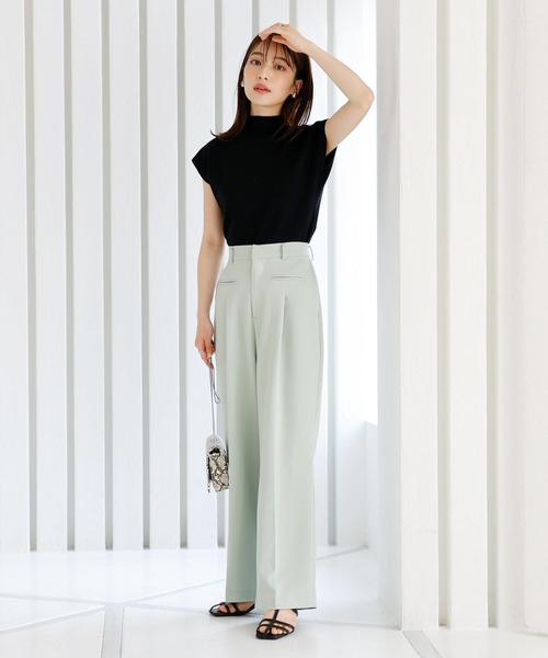 KOBE LETTUCE(コウベレタス)の「ハイウエストストレートパンツ(その他パンツ・レディース・サックスブルー/ミント/ピンク/パープル・M/S)」の9枚目の写真