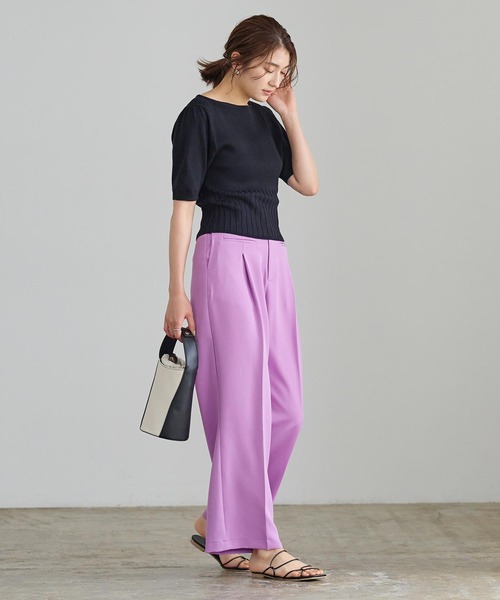 KOBE LETTUCE(コウベレタス)の「ハイウエストストレートパンツ(その他パンツ・レディース・サックスブルー/ミント/ピンク/パープル・M/S)」の10枚目の写真