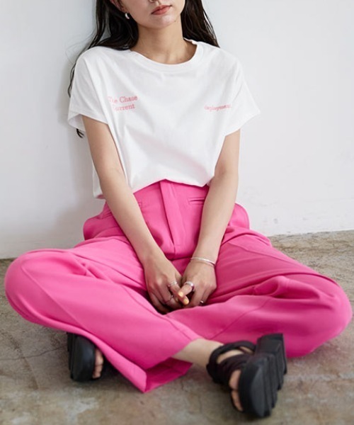 KOBE LETTUCE(コウベレタス)の「ハイウエストストレートパンツ(その他パンツ・レディース・サックスブルー/ミント/ピンク/パープル・M/S)」の7枚目の写真