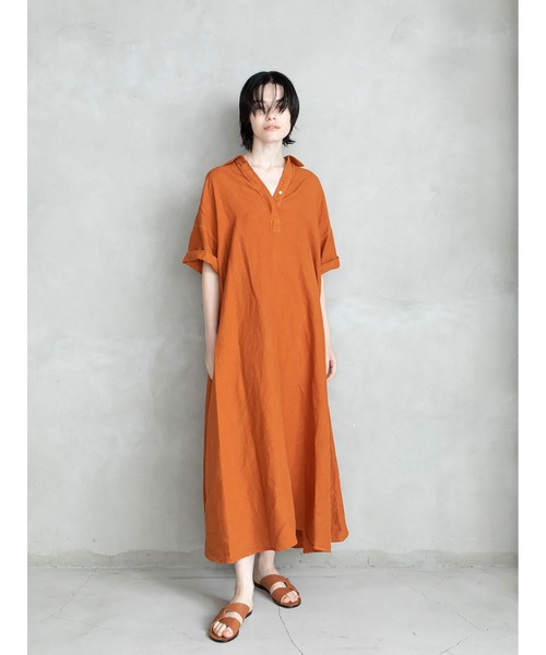 セール French ワンピース ドレス Linen Enchainement アンシェヌマン のワンピース French Dress ワンピース Linen Enchainement アンシェヌマン