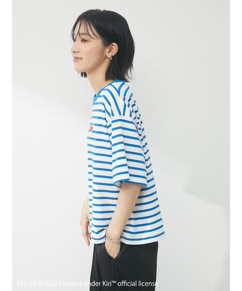 Green　Parks（グリーンパークス）の「KiriバックプリントボーダーT（Tシャツ/カットソー・レディース・その他7・FREE）」の5枚目の写真