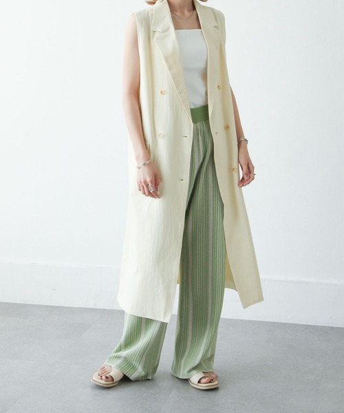 Chillfar（チルファー）の「ロングジレベスト（ベスト・レディース・ブラック/ベージュ/ブラウン/オレンジ/アイボリー・FREE）」の12枚目の写真